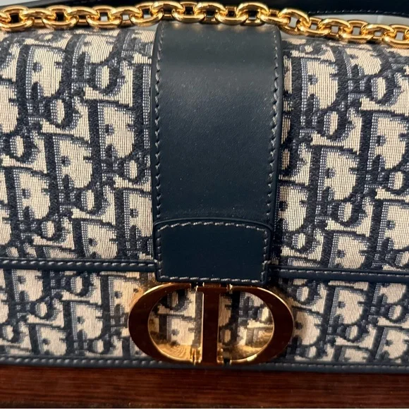 Women’s Navy and Gold Crossbody Bag - Picture 3 of 12